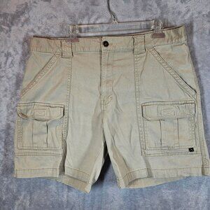 Denali Mens 38 Cargo Shorts Tan gopcore outdoor work vacation casual Dad